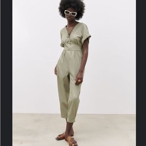 Zara poplin jumpsuit